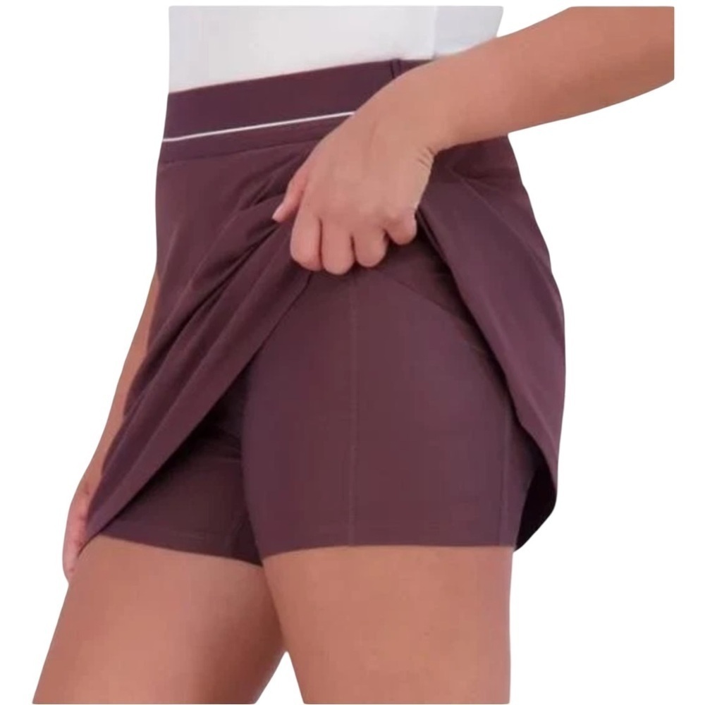 Soybu Size XL Skort Purple Skirt Inner-Shorts Pockets Elastic Waist Stretch.New